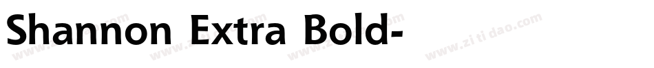 Shannon Extra Bold字体转换